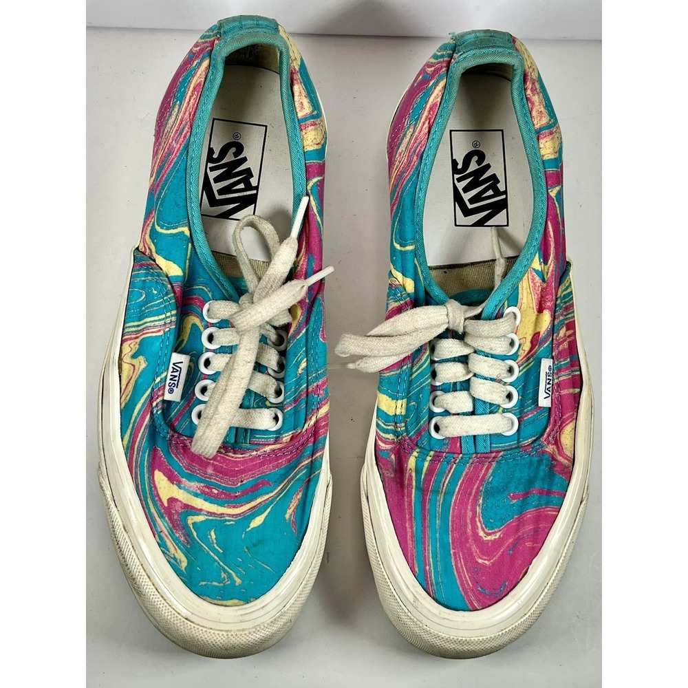 Vans Authentic 44 DX Anaheim Factory Marble Swirl Pink Blue Sneakers